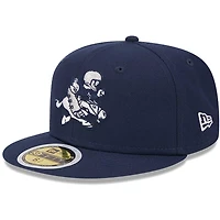 Youth New Era Navy Dallas Cowboys 1966-69 Gridiron Classics Retro Joe Throwback Logo Main 59FIFTY Fitted Hat