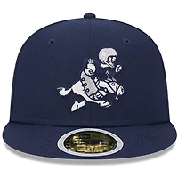 Youth New Era Navy Dallas Cowboys 1966-69 Gridiron Classics Retro Joe Throwback Logo Main 59FIFTY Fitted Hat