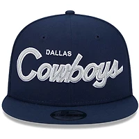 Casquette snapback 9FIFTY pour enfant Dallas Cowboys Main Script New Era bleu marine