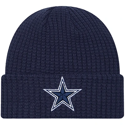 Bonnet en tricot à revers et à revers pour jeunes New Era bleu marine Dallas Cowboys