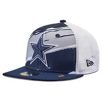 Youth New Era Navy Dallas Cowboys Tear 9FIFTY Trucker Snapback Hat