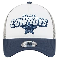 Youth New Era White/Navy Dallas Cowboys Streak 9FORTY A-Frame Adjustable Hat
