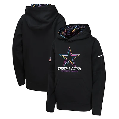 Sweat à capuche Nike noir Dallas Cowboys 2024 NFL Crucial Catch pour jeune