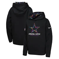 Sweat à capuche Nike noir Dallas Cowboys 2024 NFL Crucial Catch pour jeune