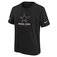 T-shirt Nike noir pour jeunes Dallas Cowboys 2024 NFL Crucial Catch