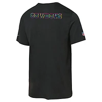 Youth Nike Black Dallas Cowboys 2025 NFL Crucial Catch Tri-Blend Dri-FIT T-Shirt