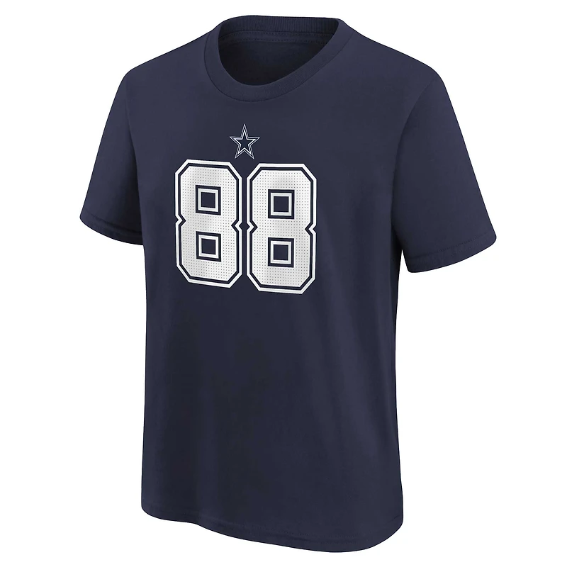 T-shirt avec nom et numéro de joueur des Dallas Cowboys Nike CeeDee Lamb Navy pour jeune