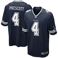 Maillot de match Nike Dak Prescott pour jeunes des Cowboys Dallas, bleu marine