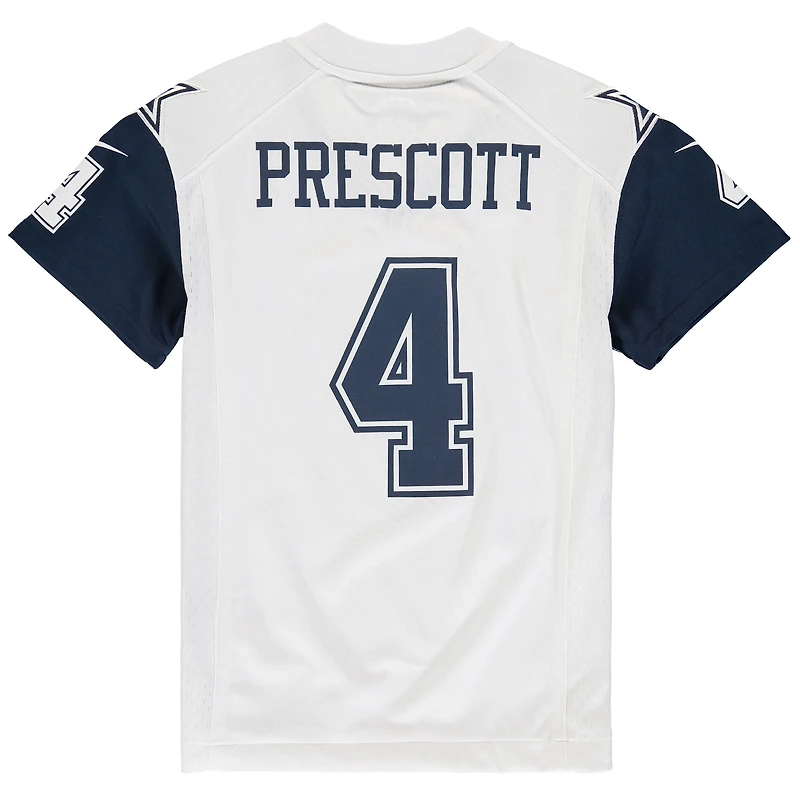 Maillot Nike Dallas Cowboys Color Rush Game Dak Prescott Blanc pour Jeune