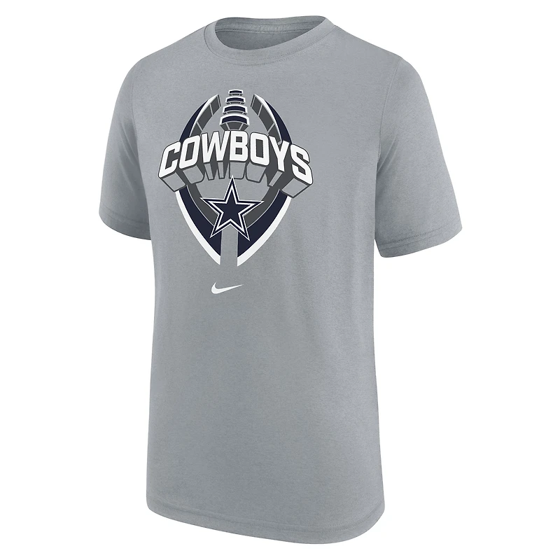 Youth Nike Gray Dallas Cowboys Icon Legend T-Shirt