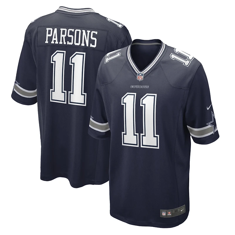 Maillot de match Nike Micah Parsons pour jeunes des Cowboys Dallas, bleu marine