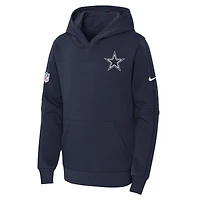 Sweat à capuche Nike Dallas Cowboys Club Fleece bleu marine pour jeune