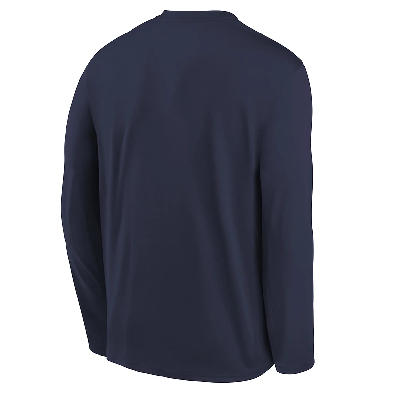 T-shirt Nike bleu marine Dallas Cowboys Primetime Legend Icon à manches longues pour jeune