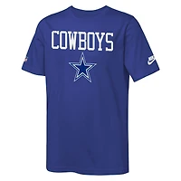 Youth Nike  Navy Dallas Cowboys Sideline T-Shirt