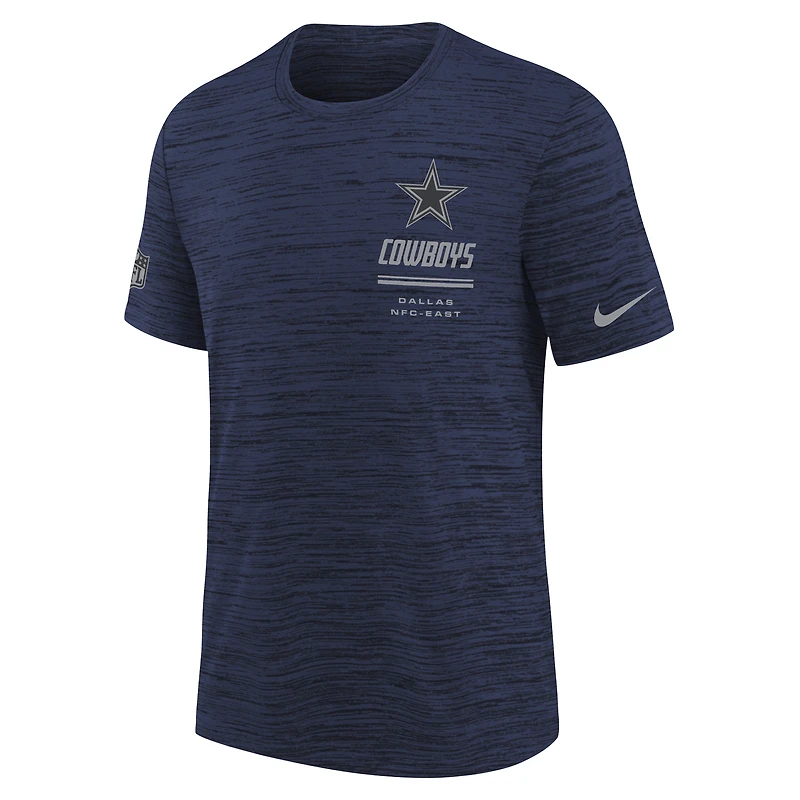 Youth Nike  Navy Dallas Cowboys Sideline Velocity Dri-FIT T-Shirt
