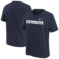 Youth Nike  Navy Dallas Cowboys Wordmark T-Shirt