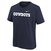 Youth Nike  Navy Dallas Cowboys Wordmark T-Shirt