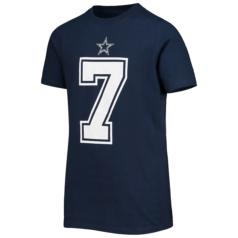 T-shirt avec nom et numéro de joueur des Dallas Cowboys Nike Trevon Diggs bleu marine pour jeune