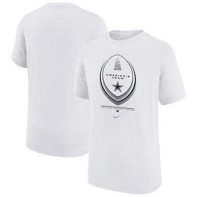 Youth Nike  White Dallas Cowboys Icon Legend Dri-FIT T-Shirt