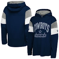 T-shirt à capuche manches longues pour jeunes Outerstuff College Navy Dallas Cowboys The Champs Back