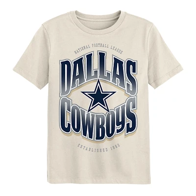 Youth Outerstuff Cream Dallas Cowboys Huddle T-Shirt