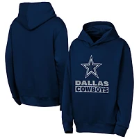 Sweat à capuche bleu marine Dallas Cowboys Back to Basics pour jeunes Outerstuff