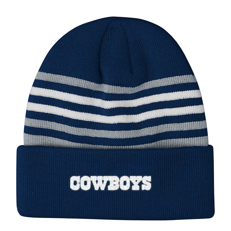 Bonnet en tricot à revers Essentials des Cowboys de Dallas de la marine Youth Outerstuff