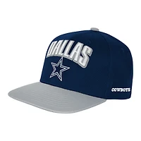 Casquette snapback marine Outerstuff Essentiels des Dallas Cowboys pour jeunes