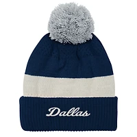 Bonnet en tricot à revers et pompon pour jeunes Cowboys de Dallas, bleu marine, style moderne, Outerstuff