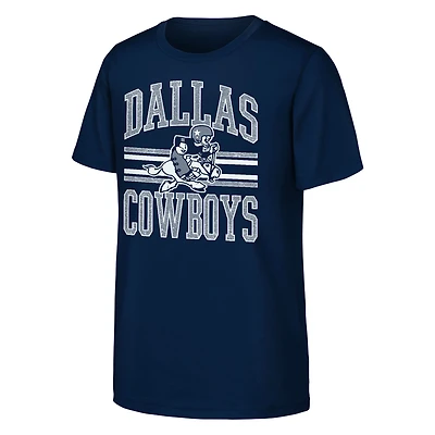 Youth Outerstuff Navy Dallas Cowboys Thrift Style T-Shirt