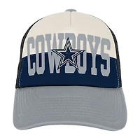 Youth Outerstuff  White/Navy Dallas Cowboys Modern Fan Trucker Adjustable Hat