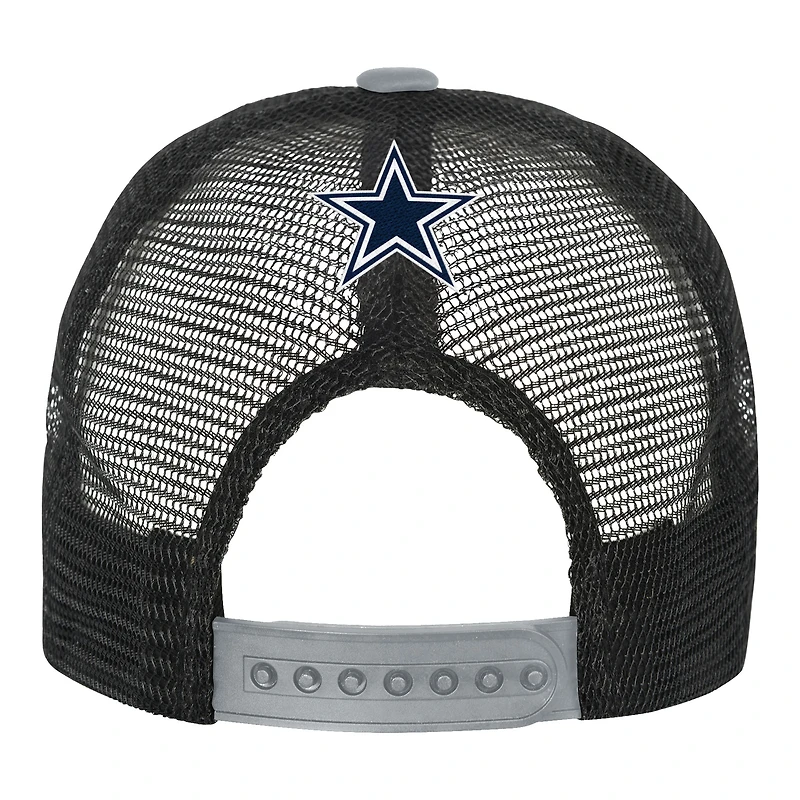 Casquette trucker ajustable blanche et marine pour jeunes des Dallas Cowboys (Outerstuff).