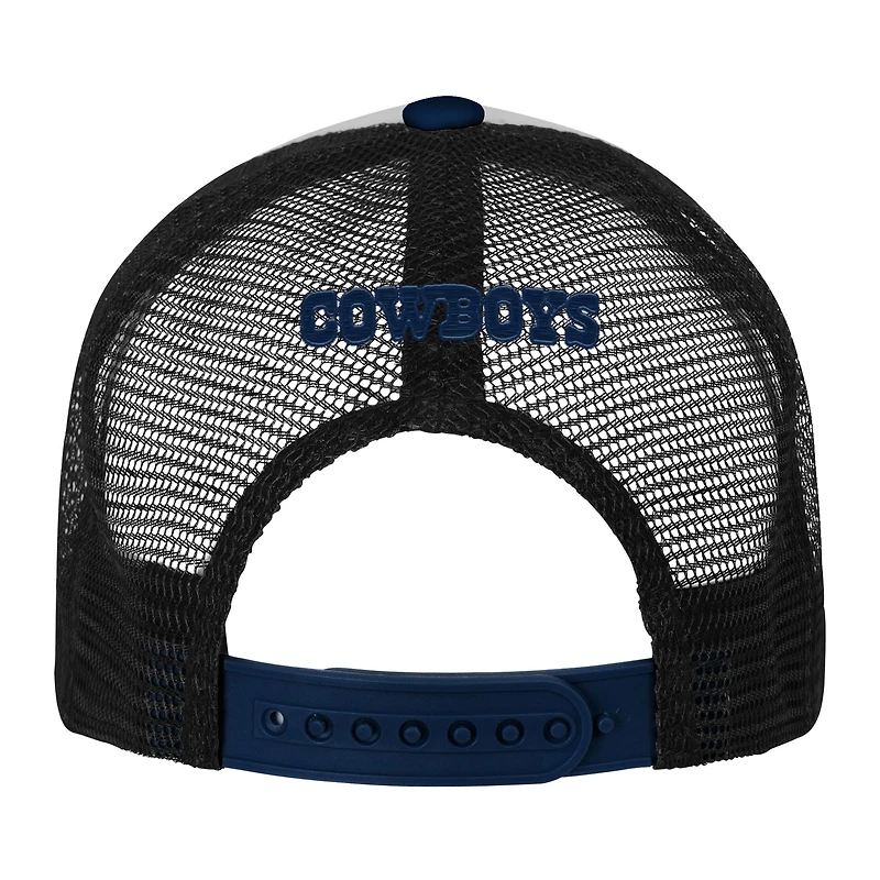 Casquette ajustable blanche Youth Outerstuff Dallas Cowboys Essentials Trucker