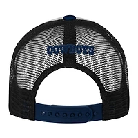 Youth Outerstuff  White Dallas Cowboys Essentials Trucker Adjustable Hat
