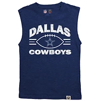 Youth Wes & Willy  Heather Navy Dallas Cowboys Muscle Tank Top