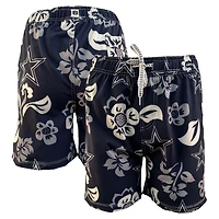 Maillot de bain pour jeunes Wes & Willy bleu marine Dallas Cowboys Floral Volley