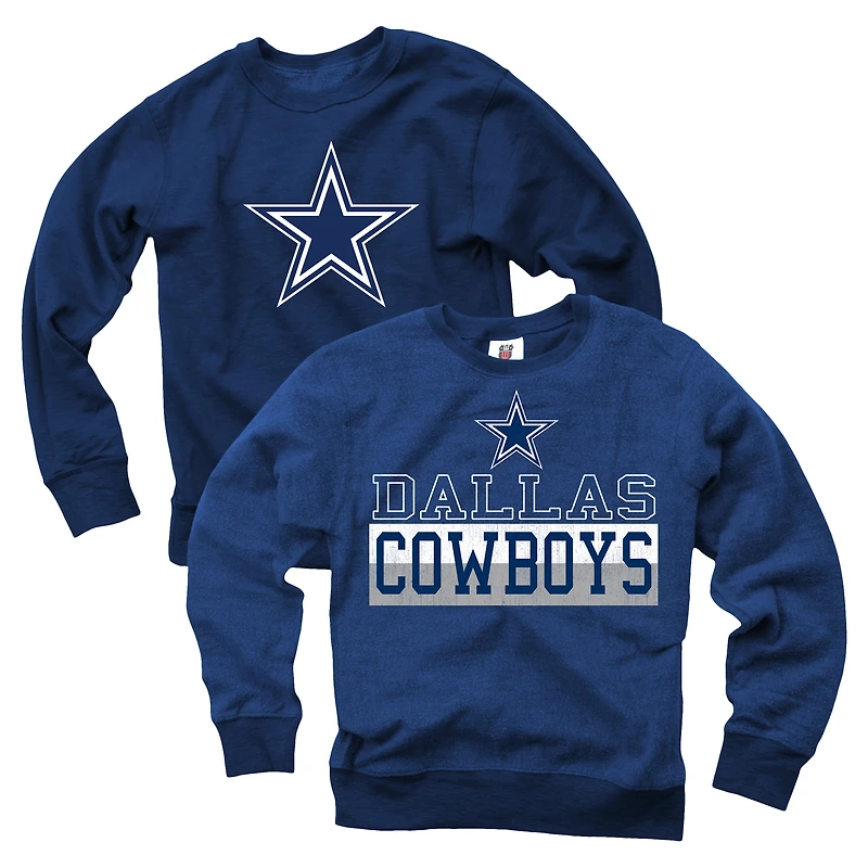 Sweat-shirt en polaire réversible pour jeunes Wes & Willy Navy Dallas Cowboys