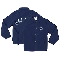 Youth Wes & Willy  Navy Dallas Cowboys T Buck's Full-Snap Coaching Jacket