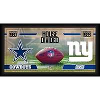 Collage de football encadré 10" x 20" des Cowboys de Dallas contre les Giants de New York