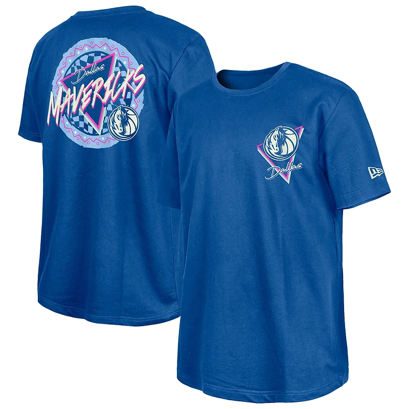 New Era Blue Dallas Mavericks Glow-in-the-Dark T-Shirt