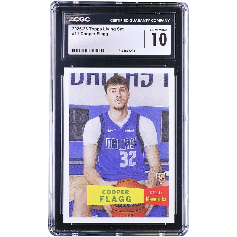 Cooper Flagg Dallas Mavericks 2025-26 Topps Living Set #11 CGC Authenticated Rookie Card