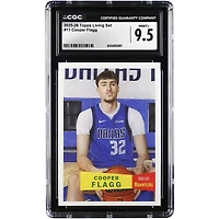 Carte de recrue Cooper Flagg Dallas Mavericks 2025-26 Topps Living Set n° 11 , authentifiée CGC 9.5