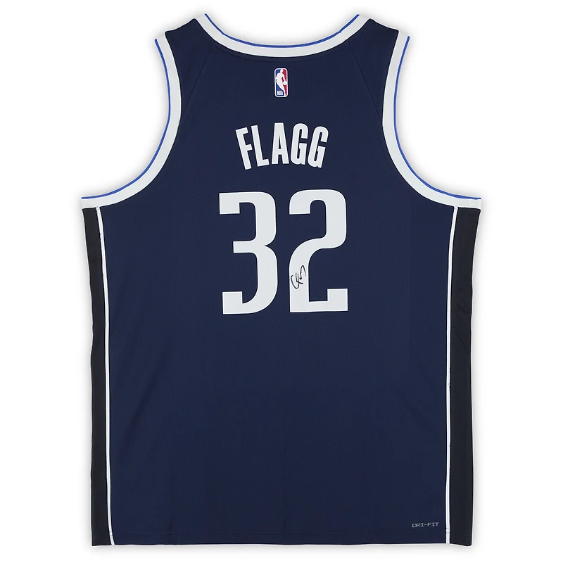 Maillot Swingman Jordan Brand Statement Edition bleu marine autographié par Cooper Flagg des Dallas Mavericks