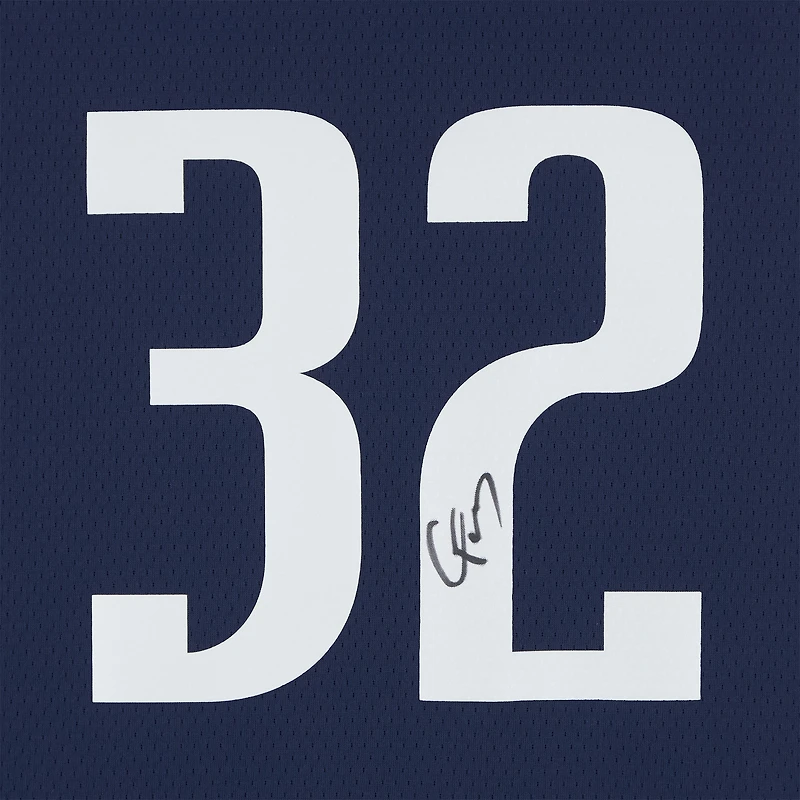 Maillot Swingman Jordan Brand Statement Edition bleu marine autographié par Cooper Flagg des Dallas Mavericks