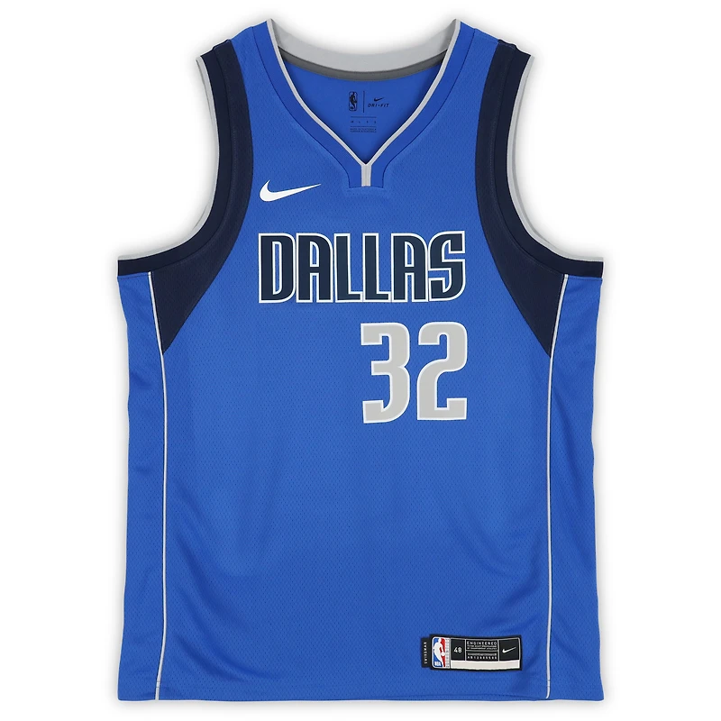 Maillot Nike Swingman bleu dédicacé par Cooper Flagg des Dallas Mavericks