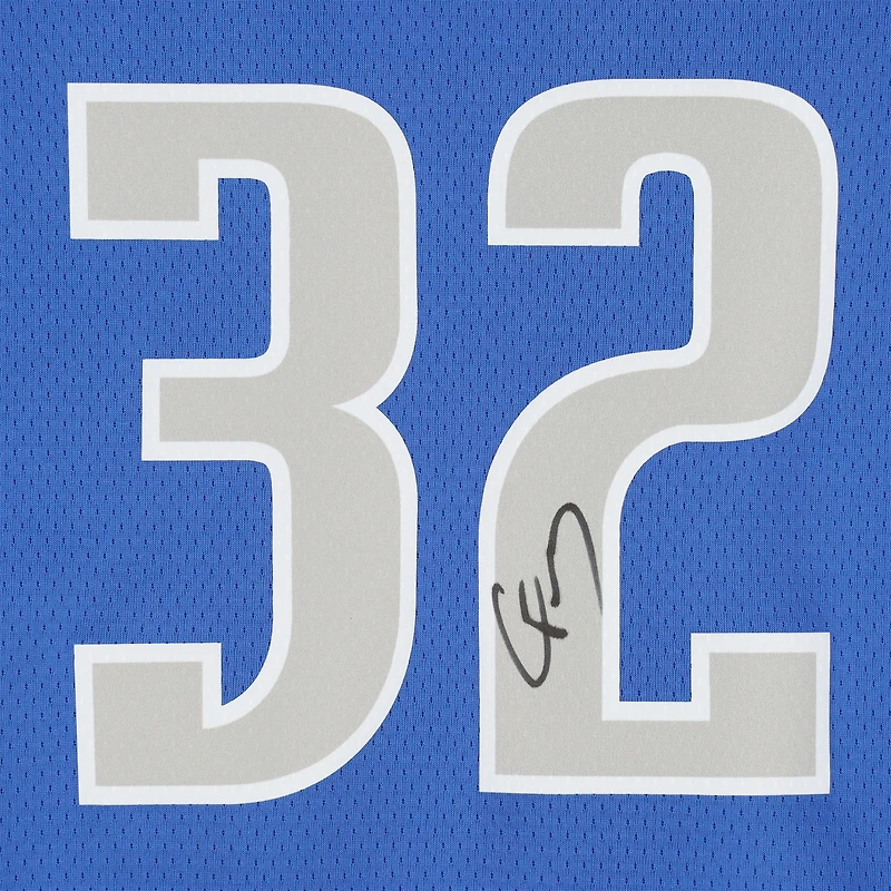 Maillot Nike Swingman bleu dédicacé par Cooper Flagg des Dallas Mavericks