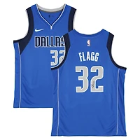 Maillot Nike Swingman bleu dédicacé par Cooper Flagg des Dallas Mavericks