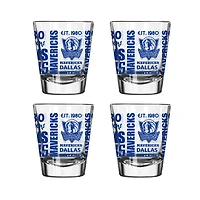Lot de 4 verres à shot Dallas Mavericks de 56 ml