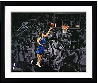 Dirk Nowitzki Dallas Mavericks Autographed 16" x 20" Game-Winning Shot vs. Miami Heat Spotlight Photograph