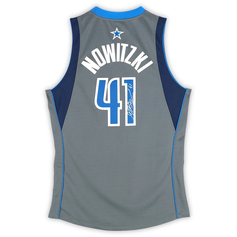 Dirk Nowitzki Dallas Mavericks Autographed Mitchell & Ness Alternate Grey 2003 Authentic Jersey